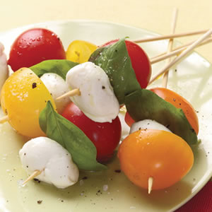 tomato basil skewers